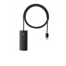 USB-хаб Baseus Lite Series 4-Port USB-A HUB Adapter (USB-A to USB 3.0*4 ) 1m Black
